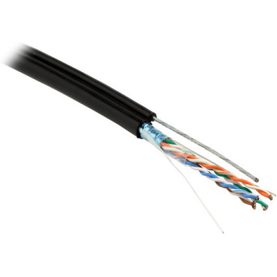 Кабель FTP 5e 4 пары медь 24AWG, экран, серый, ExeGate [281811][305м]