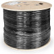 Кабель FTP 5e 4 пары медь 24AWG, уличный, с тросом, черный, ExeGate [241488][305м]