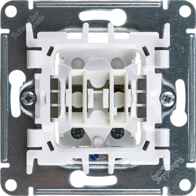Выключатель с/у 1-кл 10А, IP20, с подсветкой, Schneider Electric ATLASDESIGN [ATN000213] бежевый