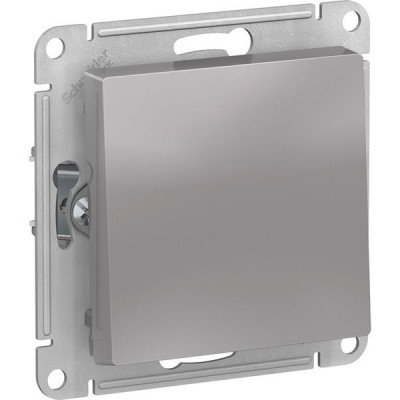 Выключатель с/у 1-кл 10А, IP20, Schneider Electric ATLASDESIGN [ATN000311] алюминий