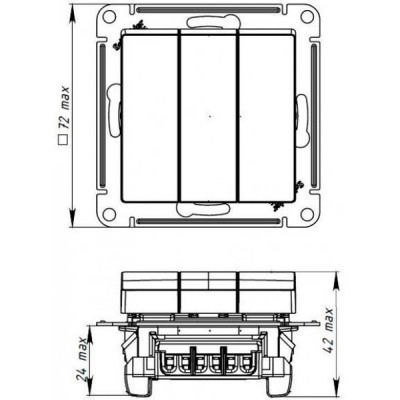 Выключатель с/у 3-кл 10А, IP20, Schneider Electric ATLASDESIGN [ATN000331] алюминий
