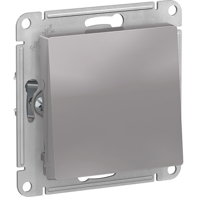 Переключатель с/у 1-кл 10А, IP20, Schneider Electric ATLASDESIGN [ATN000361] алюминий