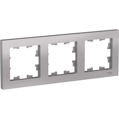 Рамка 3п, IP20, Schneider Electric ATLASDESIGN [ATN000303] алюминий