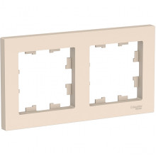 Рамка 2п, IP20, Schneider Electric ATLASDESIGN [ATN000202] бежевый [30]