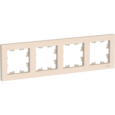 Рамка 4п, IP20, Schneider Electric ATLASDESIGN [ATN000204] бежевый
