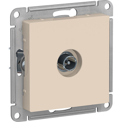Розетка с/у TV оконечная, IP20, 1DB, Schneider Electric ATLASDESIGN [ATN000291] бежевый