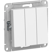 Выключатель с/у 3-кл 10А, IP20, Schneider Electric ATLASDESIGN [ATN000131] белый