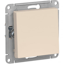 Выключатель с/у 1-кл 10А, IP20, Schneider Electric ATLASDESIGN [ATN000211] бежевый [20]
