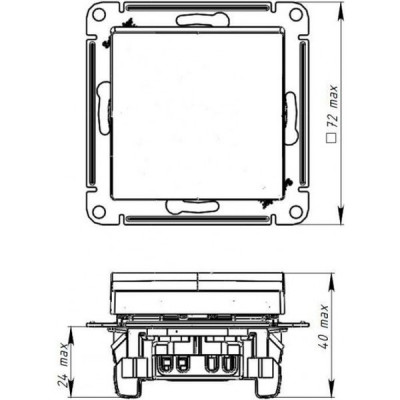 Выключатель с/у 1-кл 10А, IP20, Schneider Electric ATLASDESIGN [ATN000211] бежевый [20]