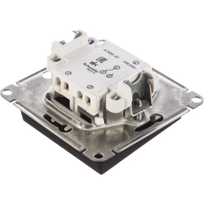 Переключатель с/у 1-кл 10А, IP20, Schneider Electric ATLASDESIGN [ATN001061] карбон