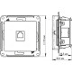 Розетка с/у компьютерная 1xRJ45, IP20, Schneider Electric ATLASDESIGN [ATN001083] карбон