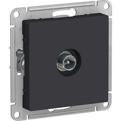 Розетка с/у TV оконечная, IP20, 1DB, Schneider Electric ATLASDESIGN [ATN001091] карбон