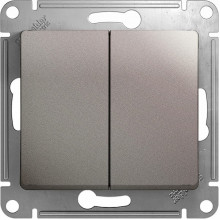 Выключатель с/у 2-кл 10А, IP20, Schneider Electric Glossa [GSL001251] платина