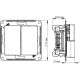 Выключатель с/у 2-кл 10А, IP20, Schneider Electric Glossa [GSL001251] платина