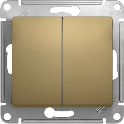 Выключатель с/у 2-кл 10А, IP20, Schneider Electric Glossa [GSL000451] титан