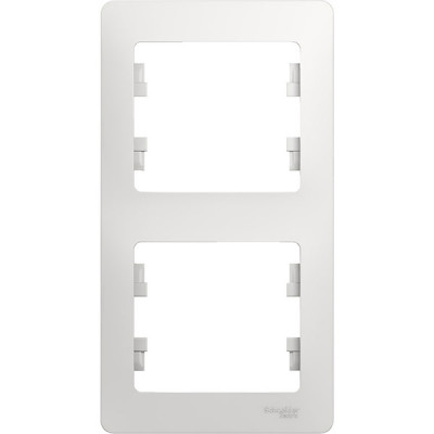 Рамка 2п, IP20, вертикальная, Schneider Electric Glossa [GSL000106] белый