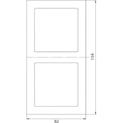 Рамка 2п, IP20, вертикальная, Schneider Electric Glossa [GSL000206] бежевый
