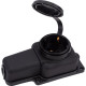 Колодка каучуковая 1 розетка 16А/3,5кВт с защ. крышкой IP44 [РП 16-131] черная