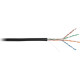 Кабель UTP 5e 4 пары медь 0,47мм 24AWG, уличный, черный, NETLAN [305м]