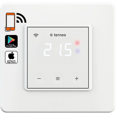 Терморегулятор Wi-Fi сенсорный 16А, до 3000ВА, с датчиком R10-3 3м, в подрозетник, Terneo sx