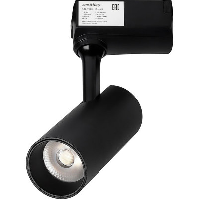 Светильник трековый 1ф LED 15W, 4000K, 1200Лм, d55*135, 1xCOB, Smartbuy [SBL-TKBK-15w-4K] черный