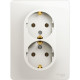 Розетка с/у 2x2P+E 16A, Schneider Electric Glossa [GSL000624] перламутр