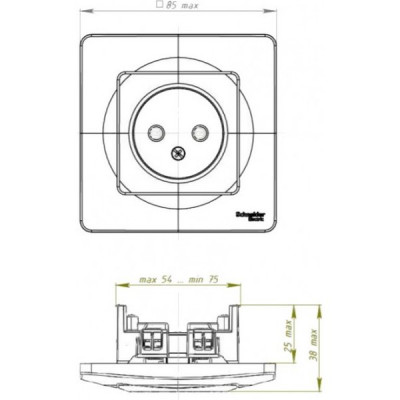 Розетка с/у 2P 16А, Schneider Electric Blanca [BLNRS000011] белый [10]