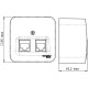 Розетка о/у компьютерная 2xRJ45 5e, изол.пл., Schneider Electric Blanca [BLNIA045451] белый
