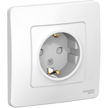 Розетка с/у 2P+Е 16А, cо шторками, Schneider Electric Blanca [BLNRS001111][10] белый