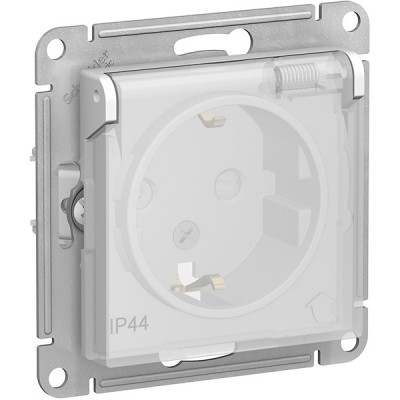 Розетка с/у 2P+E 16А, IP44, с крышкой/шторк., Schneider Electric ATLASDESIGN AQUA [ATN440146] белый