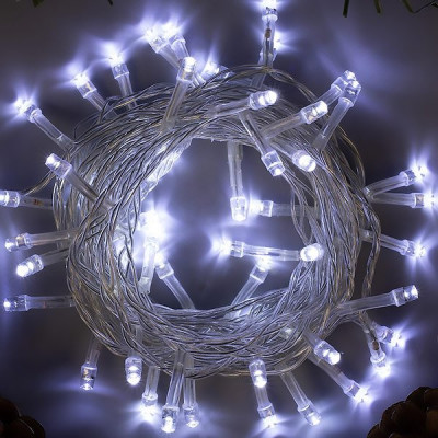 Гирлянда Нить  5м, прозр., LED-50-220V, 8 режимов, БЕЛЫЙ [3556756]