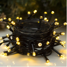 Гирлянда Нить  5м, темная, LED-50-220V, 8 режимов, ТЕПЛЫЙ БЕЛЫЙ [3556765]