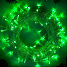 Гирлянда Нить 10м, прозр., LED-100-220V, 8 режимов, ЗЕЛЕНЫЙ [3556785]