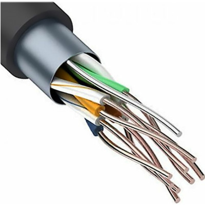 Кабель UTP 5e 4 пары медь 0.5мм 24AWG, уличный, черный, REXANT [01-0045-100][100м]