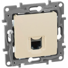 Розетка с/у компьютерная 1xRJ45, IP20, Legrand Etika [672341] сл. кость