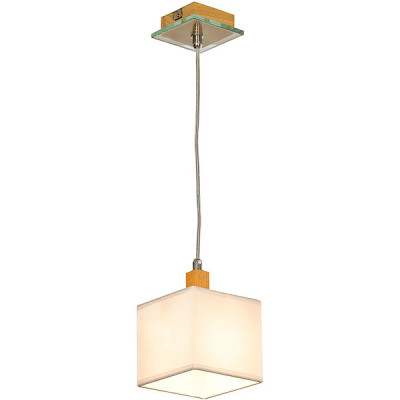 Светильник подвесной 1*E14*6W, текстиль, d140*1100, планка, Lussole Montone [GRLSF-2506-01] бел/кор