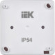 Розетка о/у 2P+E, IP54, IEK ГЕРМЕС PLUS РСб20-3-ГПБб [ERMP12-K01-16-54-EC] белая крышка