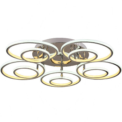 Люстра LED 300W, ПДУ 3000-6500K, 18000Лм, акрил, d860*135, WINK [YT 112/10 CH] хром