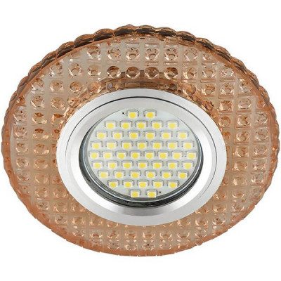 Светильник встраиваемый для ламп GU5.3/MR16, d95/65, с LED подсв., Fametto Luciole [DLS-L143 GU5.3]