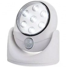 Светильник ночник LED  2W, 120Лм, с д/д, накл., поворотный, IP44, 4АА, Uniel [ULK-N21 SENSOR WHITE]
