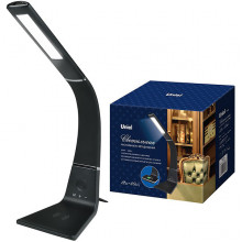 Светильник настольный LED 12W, 3000-6000K, 400Лм, сенс./диммер, Uniel [TLD-565 Black/LED/360Lm/3000]