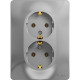 Розетка с/у 2x2P+E 16A, IP20, Schneider Electric Glossa [GSL000324] алюминий