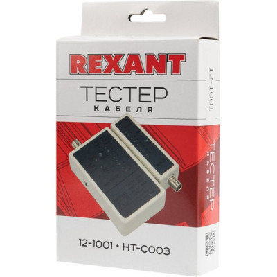 Тестер кабеля REXANT RJ-45 + BNC 5248 [12-1001]