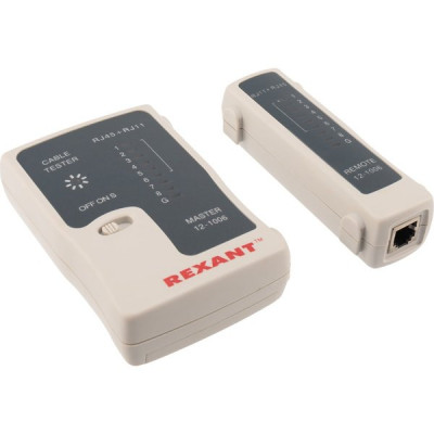 Тестер кабеля REXANT RJ-45+RJ-11 468 [12-1006]