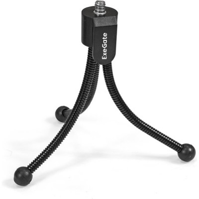 Веб-камера ExeGate BlackView C525 HD Tripod, 1.3Mpix, шторка, микрофон, штатив Flex, USB2.0