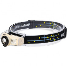 Фонарь налобный аккумуляторный 3W LED, сенсорный, черный/серый, IP54, Smartbuy [SBF-HL033]