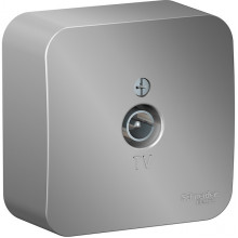 Розетка о/у TV, 1DB, оконечный, изол.пл., Schneider Electric Blanca [BLNTA000013] алюминий