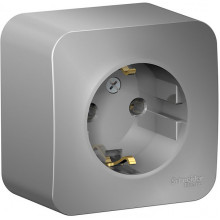 Розетка о/у 2P+E 16А, изол.пл., Schneider Electric Blanca [BLNRA010113] алюминий 