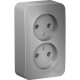 Розетка о/у 2x2P 16А, изол.пл, Schneider Electric Blanca [BLNRA000213] алюминий