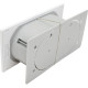 Розетка с/у 2x2P+Е 16A, IP20, со штор. сдвиж.крышки, Schneider Electric ATLASDESIGN [ATN000128] белы